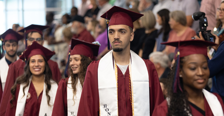 Honors Graduate during Commencement ceremony